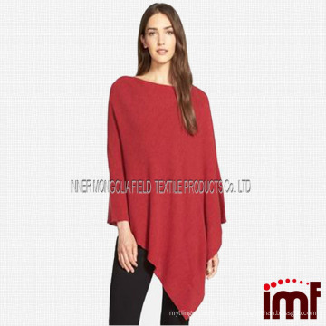 Poncho informal de oficina de gran tamaño rojo navideño